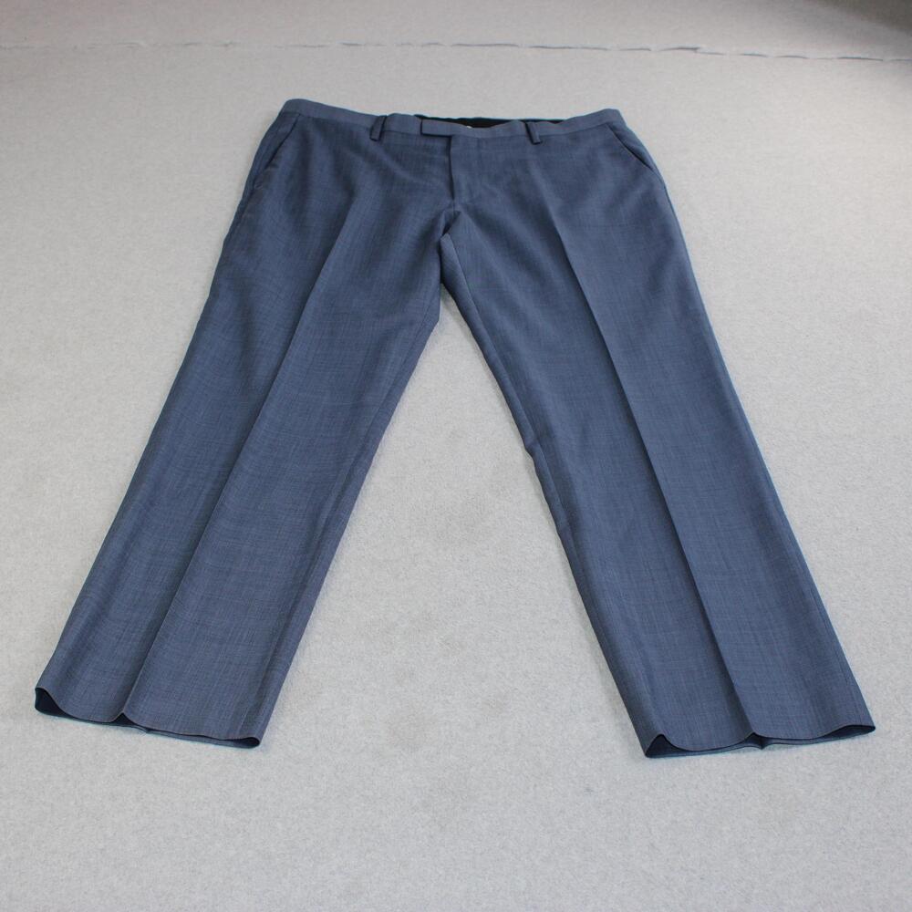 Banana Republic Wool Dress Pants Men 38x32 Blue Modern Slim Fit Marzotto Office
